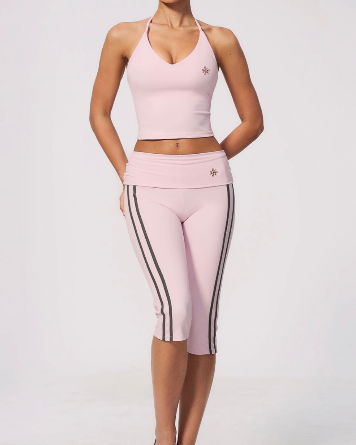 Blush Halter Capri Set — image 1